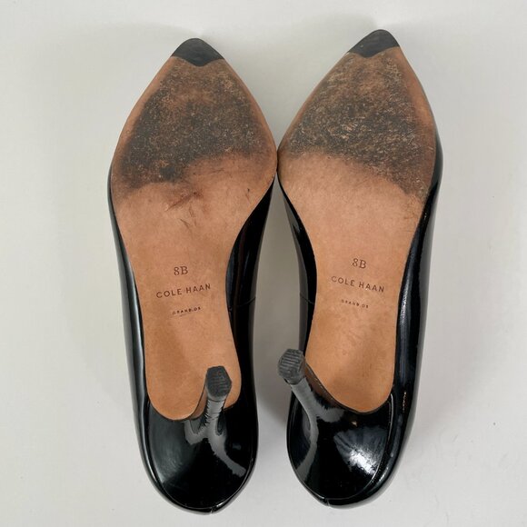 Women's Cole Haan Mckeyla Stiletto Pump, Black Patent Leather, Size 8 - Picture 10 of 10